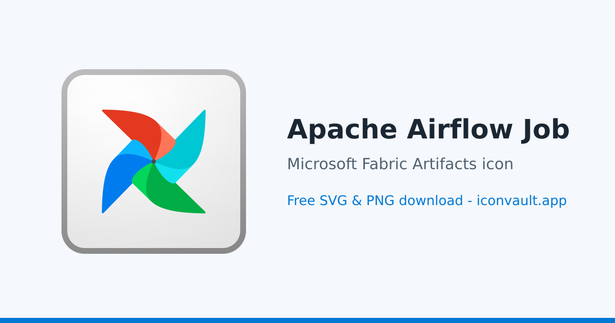 Apache Airflow Job - Microsoft Fabric Artifacts Icon | Free SVG & PNG