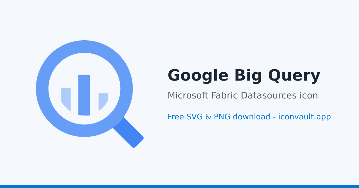 Google Big Query - Microsoft Fabric Datasources Icon | Free SVG & PNG